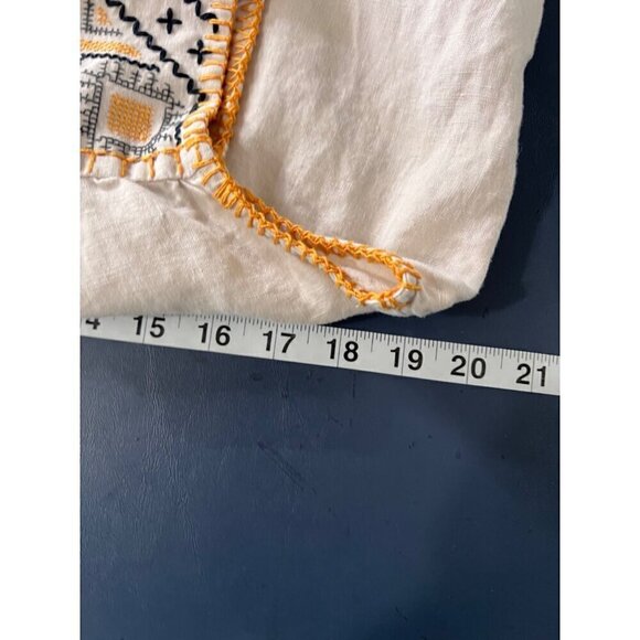 C&C California Embroidered Linen Shift Dress Small Beachy Boho Lagenlook - Picture 6 of 7